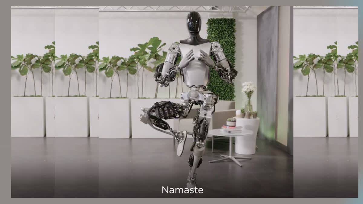 Musk showcases Tesla humanoid robot performing Yoga