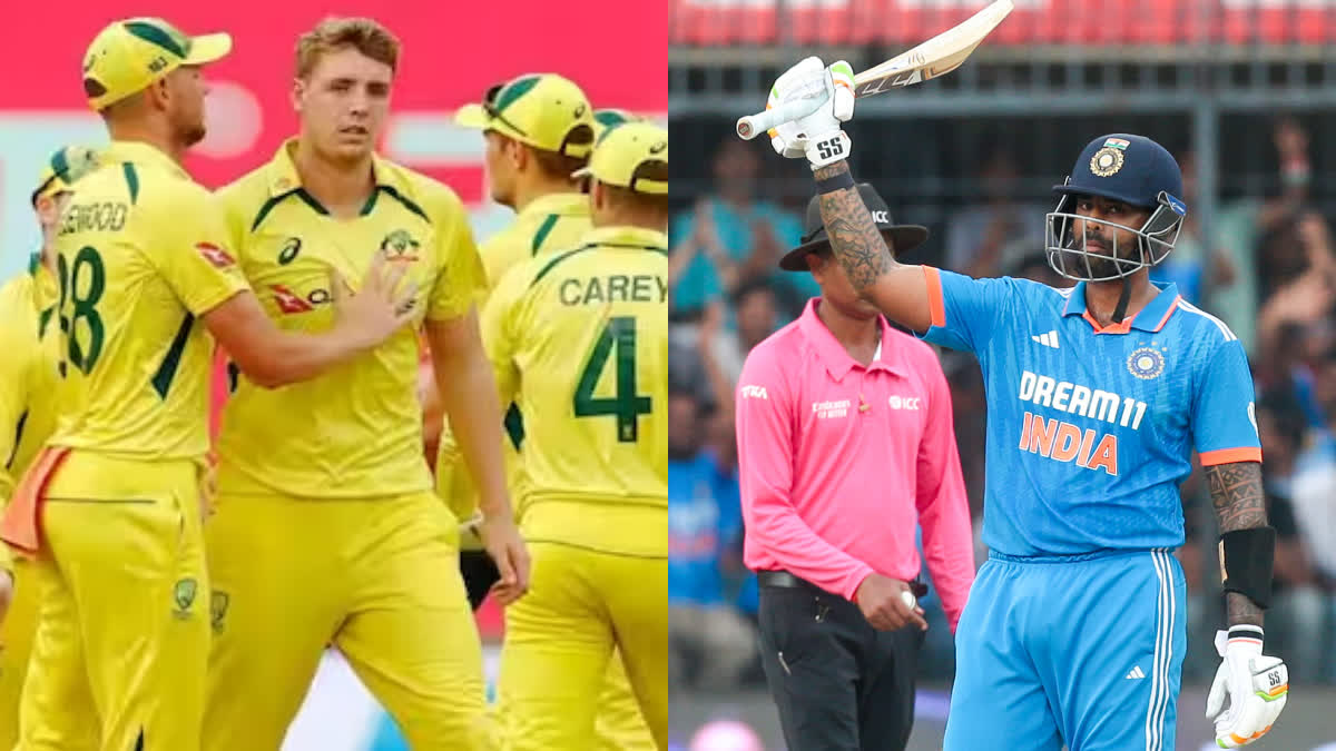 India vs Australia  Suryakumar Yadav sixes  mumbai indians  Suryakumar Yadav 4 sixes Against Cameron Green  Cameron Green  ഇന്ത്യ vs ഓസ്‌ട്രേലിയ  കാമറൂണ്‍ ഗ്രീന്‍  സൂര്യകുമാര്‍ യാദവ്  സൂര്യകുമാര്‍ യാദവ് സിക്‌സുകള്‍  മുംബൈ ഇന്ത്യന്‍സ്