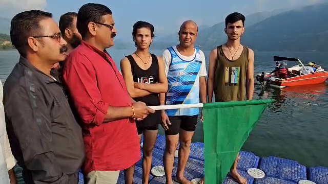 Swimming in tehri lake