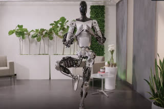Tesla Humanoid Robot performing yoga