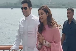 WATCH: Parineeti Chopra-Raghav Chadha make first public appearance post wedding