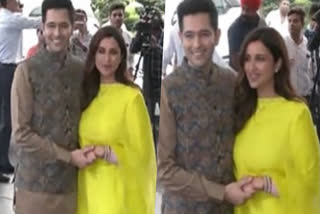 Newlyweds Parineeti Chopra, Raghav Chadha arrive in Delhi, actor's brothers welcome with warm hug