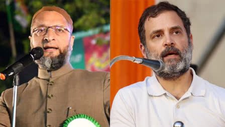 All India Majlis E Ittehadul Muslimeen chief  AIMIM MP Asaduddin Owaisi  Rahul Gandhi and Asaduddin Owaisi  Owaisi challenges Rahul Gandhi  2024 Lok Sabha elections  2024 ലോക്‌സഭ തെരഞ്ഞെടുപ്പ്  രാഹുൽ ഗാന്ധിക്കെതിരെ ഒവൈസി  എഐഎംഐഎം എംപി അസദുദ്ദീൻ ഒവൈസി  മജ്‌ലിസ് ഇ ഇത്തെഹാദുൽ തലവൻ  അസദുദ്ദീൻ ഒവൈസി രാഹുൽ ഗാന്ധി