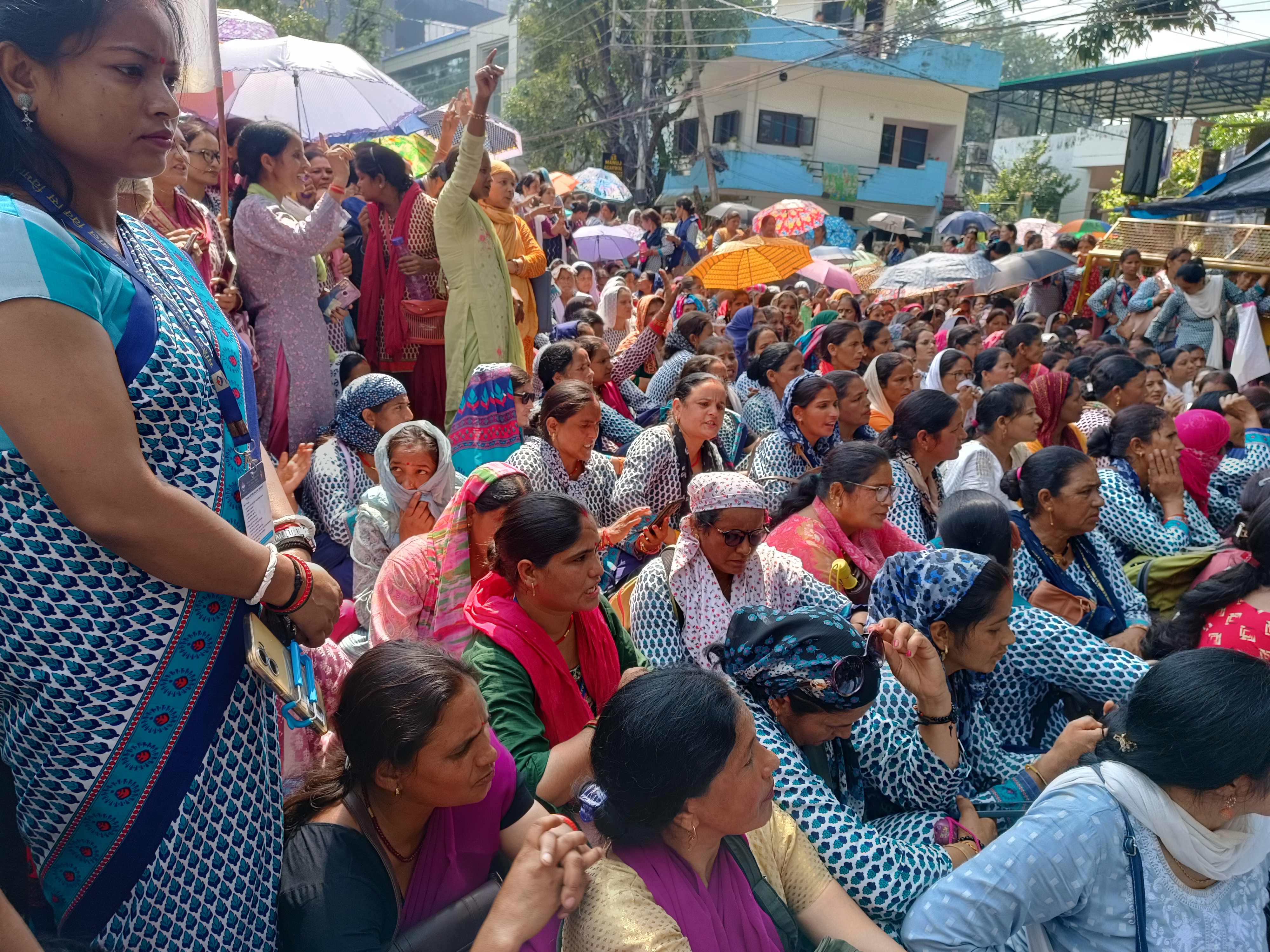 Anganwadi Worker Protest Dehradun