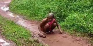 70-year-old woman crawls 2 km to collect pension in Odisha