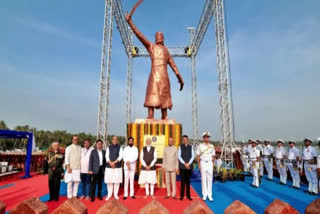 Shivaji Maharaj statue  Maharashtra  60 foot tall statue  Maratha empire founder