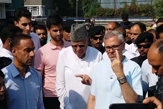 Omar Abdullah and his father Farooq Abdullah