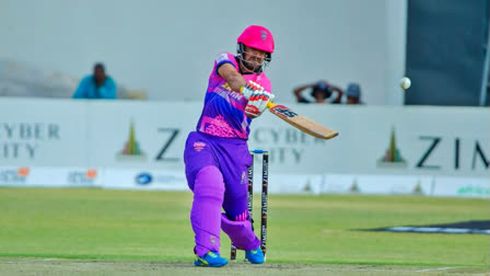 Nys Lagos’ Najibullah Zadran displayed his power-hitting skills as he smashed 33 runs in an over bowled by right-arm pacer Donald Tiripano. The incident happened during the match between Nys Lagos and Durban Wolves in the Zim Afro T10 2024 league at Harare Sports Club in the capital city of Zimbabwe.