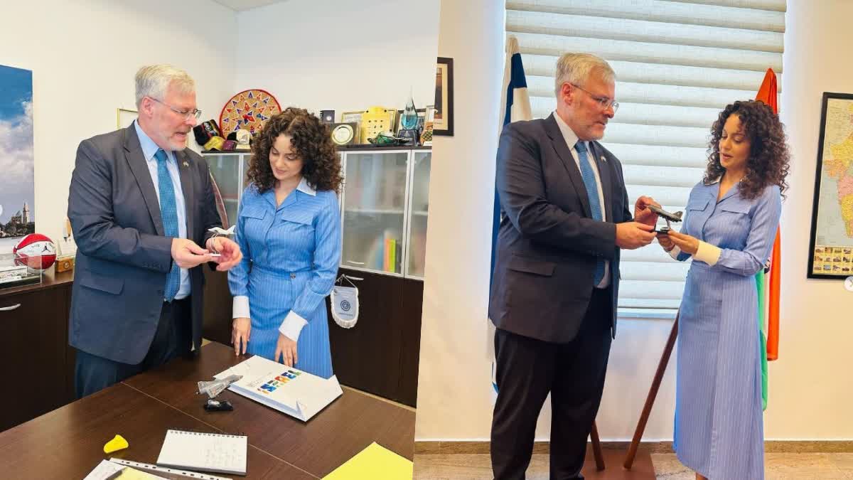 Kangana Ranaut meets Israeli ambassador  ഇസ്രായേല്‍ അംബാസഡര്‍ നൗര്‍ ഗിലോണ്‍  കങ്കണ റണാവത്ത്  ഇസ്രായേൽ വിജയിക്കുമെന്ന് കങ്കണ  ഇസ്രായേല്‍ അംബാസഡറുമായി കൂടിക്കാഴ്‌ച നടത്തി കങ്കണ  Kangana Ranaut  നൗര്‍ ഗിലോണുമായുള്ള കങ്കണയുടെ കൂടിക്കാഴ്‌ച  നൗര്‍ ഗിലോണുമായി കൂടിക്കാഴ്‌ച നടത്തി കങ്കണ  കങ്കണയുടെ സോഷ്യല്‍ മീഡിയ പോസ്‌റ്റ്‌  Kangana Ranaut social media post