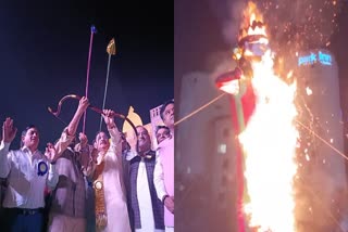 Virendra Sachdeva burnt Ravana on Vijayadashami