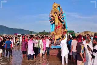 GODDESS DURGA IDOL IMMERSION CEREMONY IN JONAI