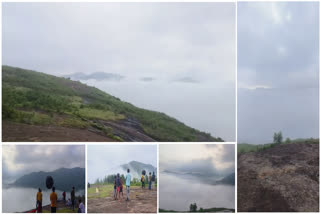 Beautiful Weather in Araku: ఆంధ్ర ఉటీ అరకు లోయలో మంచు సోయగాలు సందర్శకులను అలరిస్తున్నాయి.. అరకు లోయ సమీపం లోని మాడగడ కొండపై మంచు సోయగాలు తిలకించేందుకు పెద్ద సంఖ్యలో పర్యటకులు వస్తున్నారు.. వివిధ ప్రాంతాల నుంచి వచ్చే సందర్శకులతో మాడగడ కొండ సందడిగా మారింది. పాల నురగలా వస్తున్న పొగ మంచు సోయగాలను తనివి తీర ఆస్వాదించేందుకు వస్తున్న పర్యాటకులు ఆనందాన్ని వ్యక్తం చేస్తున్నారు... బెంగాలీ పర్యాటకులతో పాటు రాష్ట్రం లోని వివిధ ప్రాంతాల నుంచి వచ్చే పర్యాటకులకు మంచి సోయగాలు కనువిందు చేస్తున్నాయి.. మాడగడ కొండ అరకు లోయ అందాలను రెట్టింపు చేస్తోంది. పర్యటకులు అరకు అందాలను తమ కెమెరాలలో బంధిస్తున్నారు. ఈ అనుభూతి చాలా గొప్పగా ఉందని సంతోషం వ్యక్తం చేస్తున్నారు. పర్యటకుల రాకతో చిరు వ్యాపారుల సైతం ఆనందం వ్యక్తం చేస్తున్నారు.