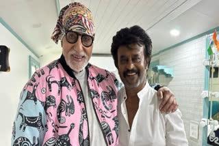 'Heart thumping with joy': Rajinikanth elated as he reunites with 'mentor' Amitabh Bachchan after 33 years
