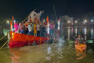 Immersion of Maa Durga idol in Giridih