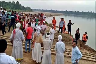 Durga devi idol immersion