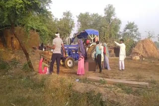 YOUTH KILLED BY TRACTOR IN LAND DISPUTE IN BHARATPUR RAJASTHAN CRUSHED MANY TIMES