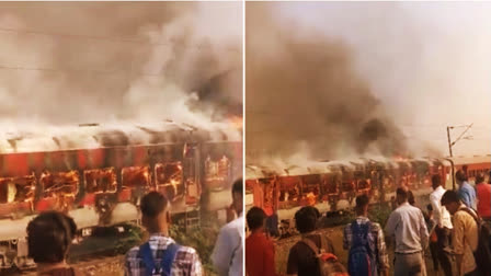 Two coaches of Patalkot Express train catch fire in Agra, 2 injured