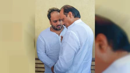 Zeeshan Siddique with Ajit Pawar