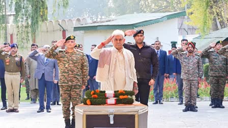 Jammu and Kashmir LG Manoj Sinha pays tribute to two soldiers killed in Baramulla attack