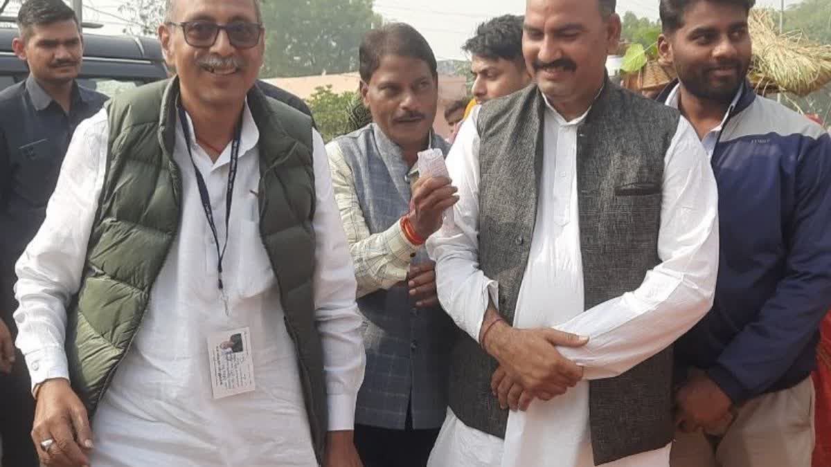 Minister Vishvendra Singh cast his vote