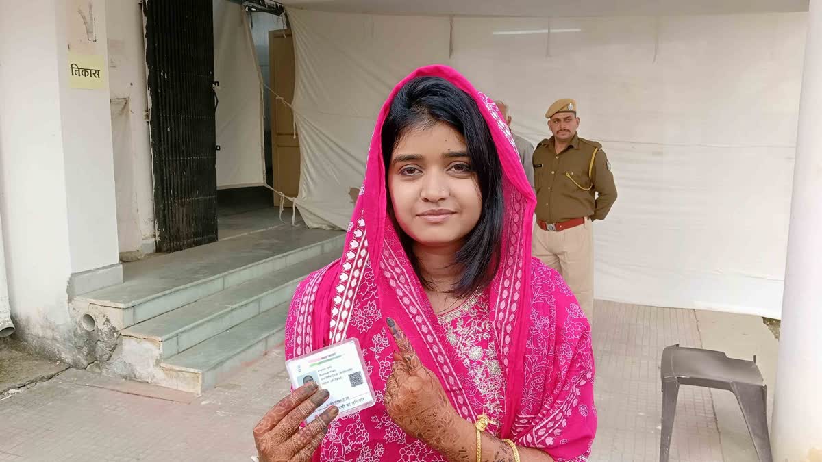 To-be bride keeps the date with democracy, casts vote in Rajasthan assembly election