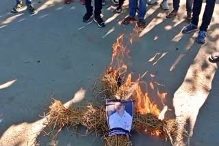 MP Kamakhya Prasad Tasa EFFIGY BURNT IN TINGKHANG