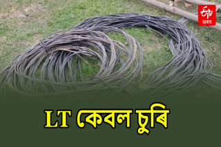 Power departments LT cable theft in Kathiatli