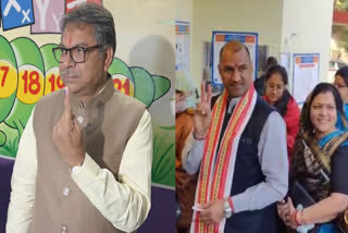 CP Joshi and Poonia cast their vote