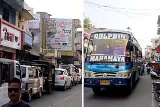 Traffic jam situation In Baikunthpur