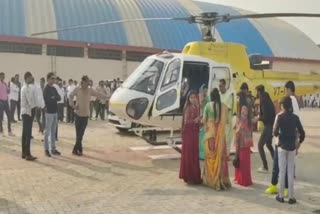 royal-wedding-in-gujarat-ocession-reached-bhavnagar-by-helicopter