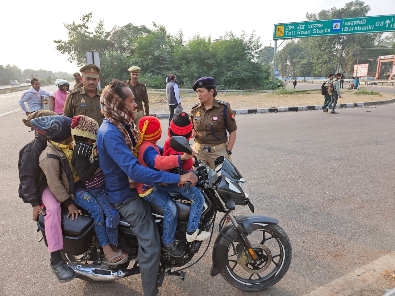 Father Caught Riding With 5 Kids On Bike