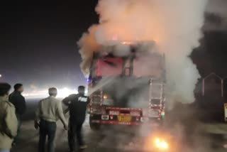 Truck Fire in Roorkee