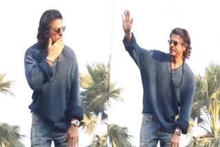 WATCH: Shah Rukh Khan bows down and blows kisses to a sea of fans gathered outside Mannat