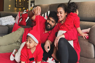 Vignesh Shivan and Nayanthara celebrate Christmas with twins Uyir and Ulagam - see pics