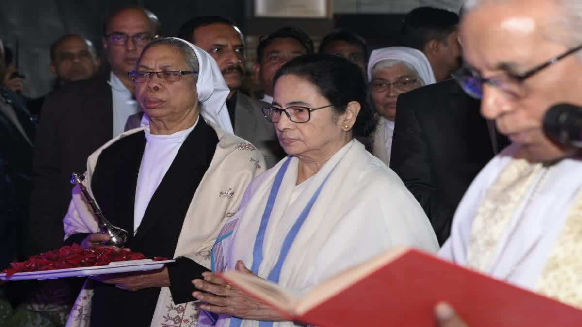 Mamata Banerjee at midnight mass