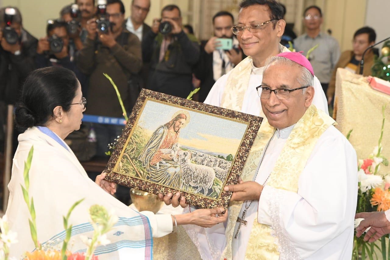 Mamata Banerjee at midnight mass