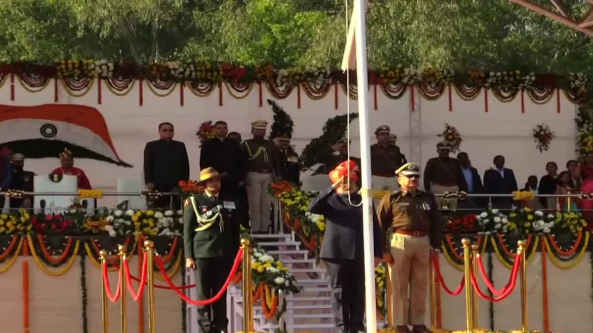 Republic Day celebrations in Ranchi Governor CP Radhakrishnan hoisted the flag