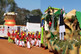 Jharkhand government tableaux on Republic Day celebration in Ranchi