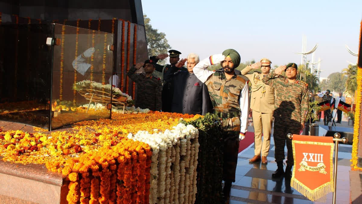 Indian Army celebrated 76th Republic Day at Balidan Stambh