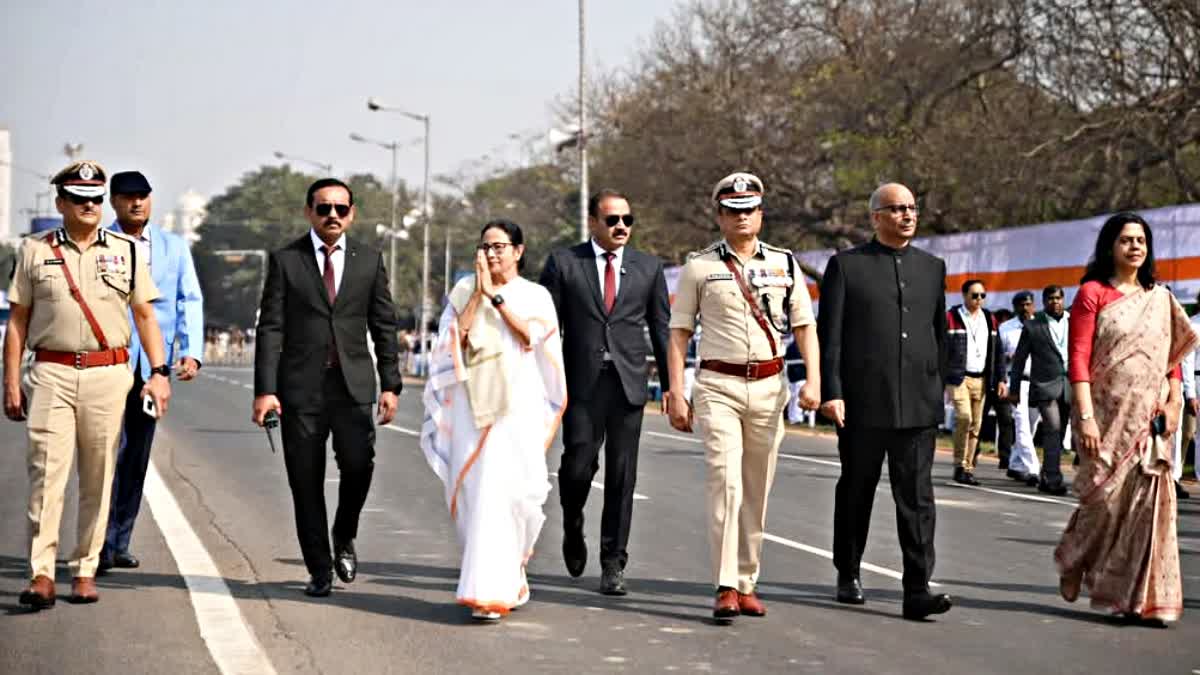 CM Mamata Banerjee at Red Road on Republic Day Parade