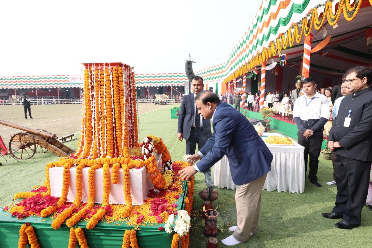 CM Himanta Biswa Sarma unfurl Republic Day flag in Dibrugarh