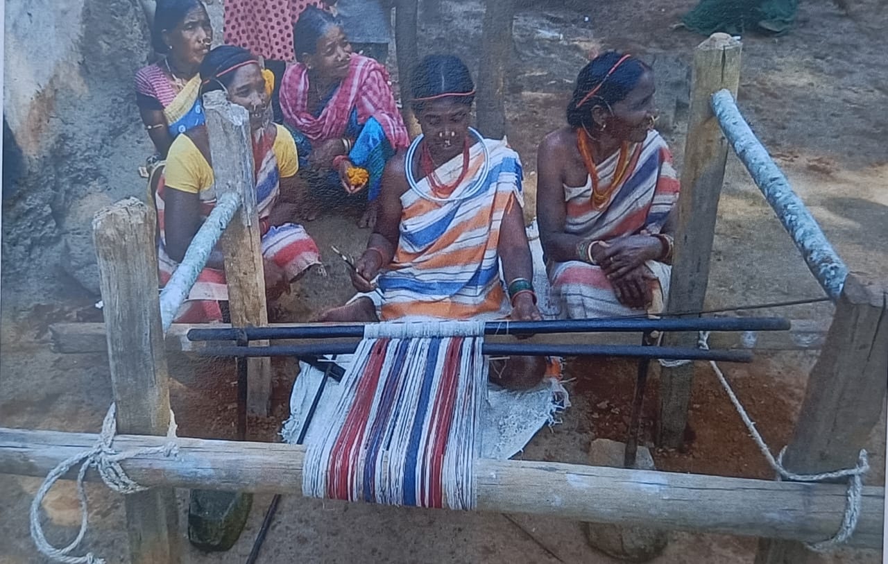 Women get together at the loom