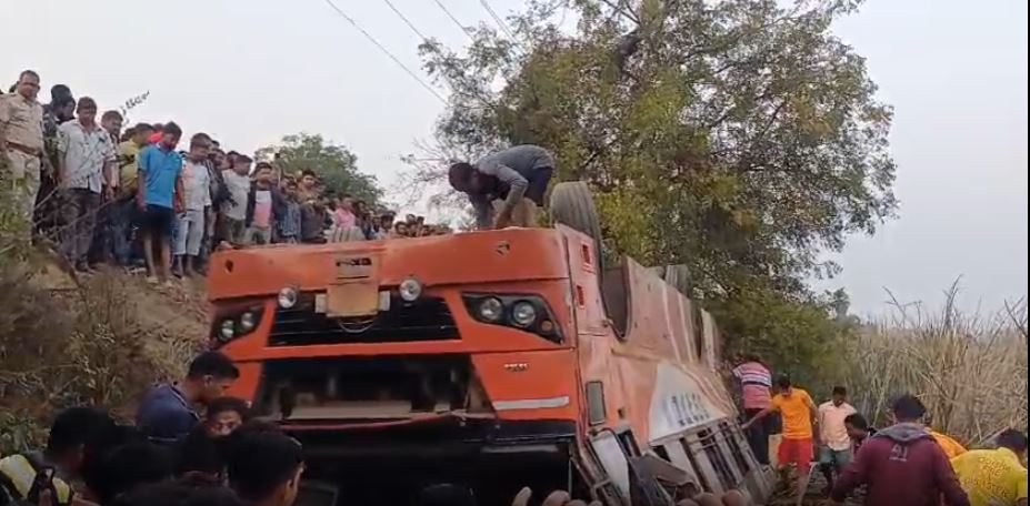 OSRTC Bus Overturned