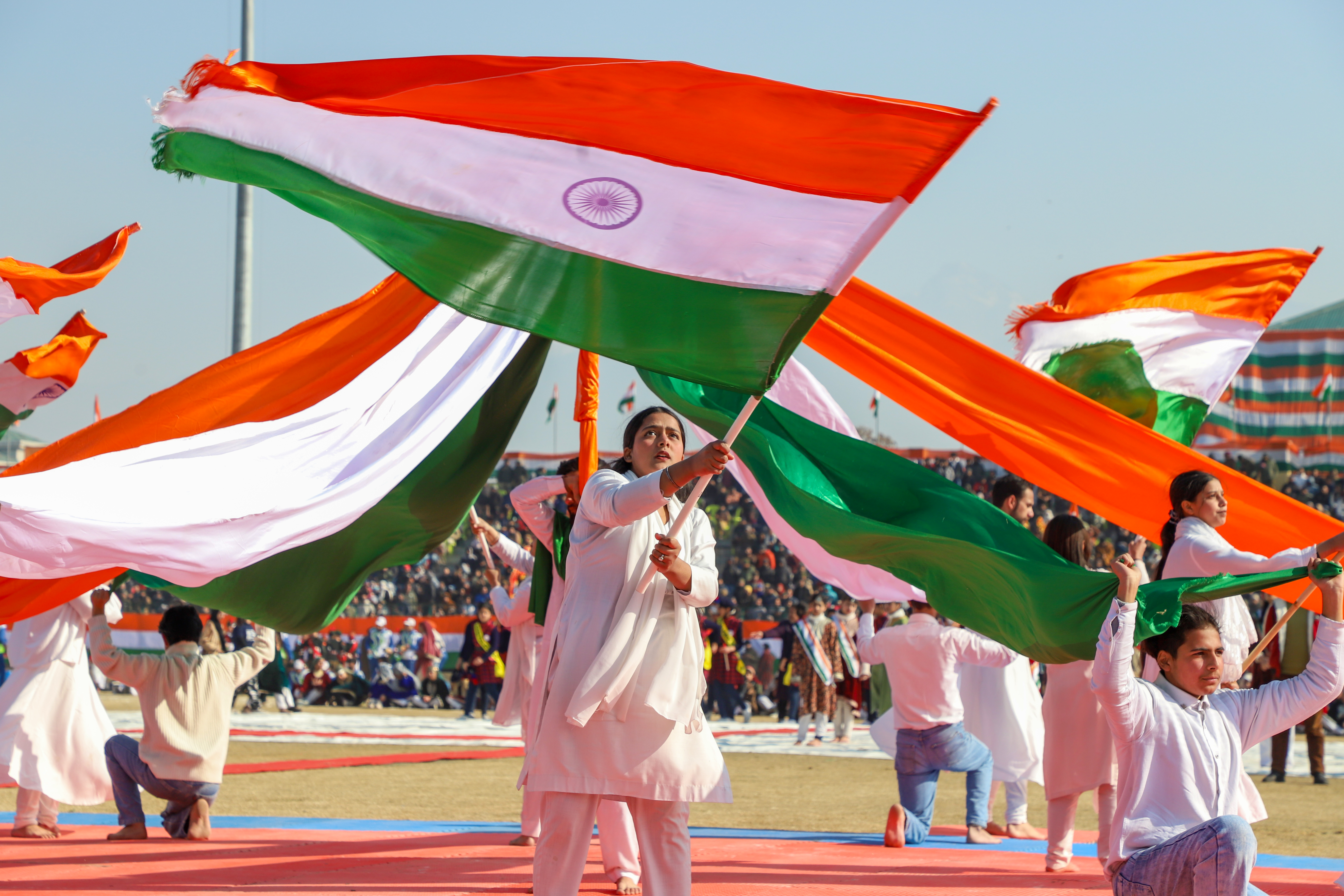 Republic Day celebrations at Bakshi Stadium