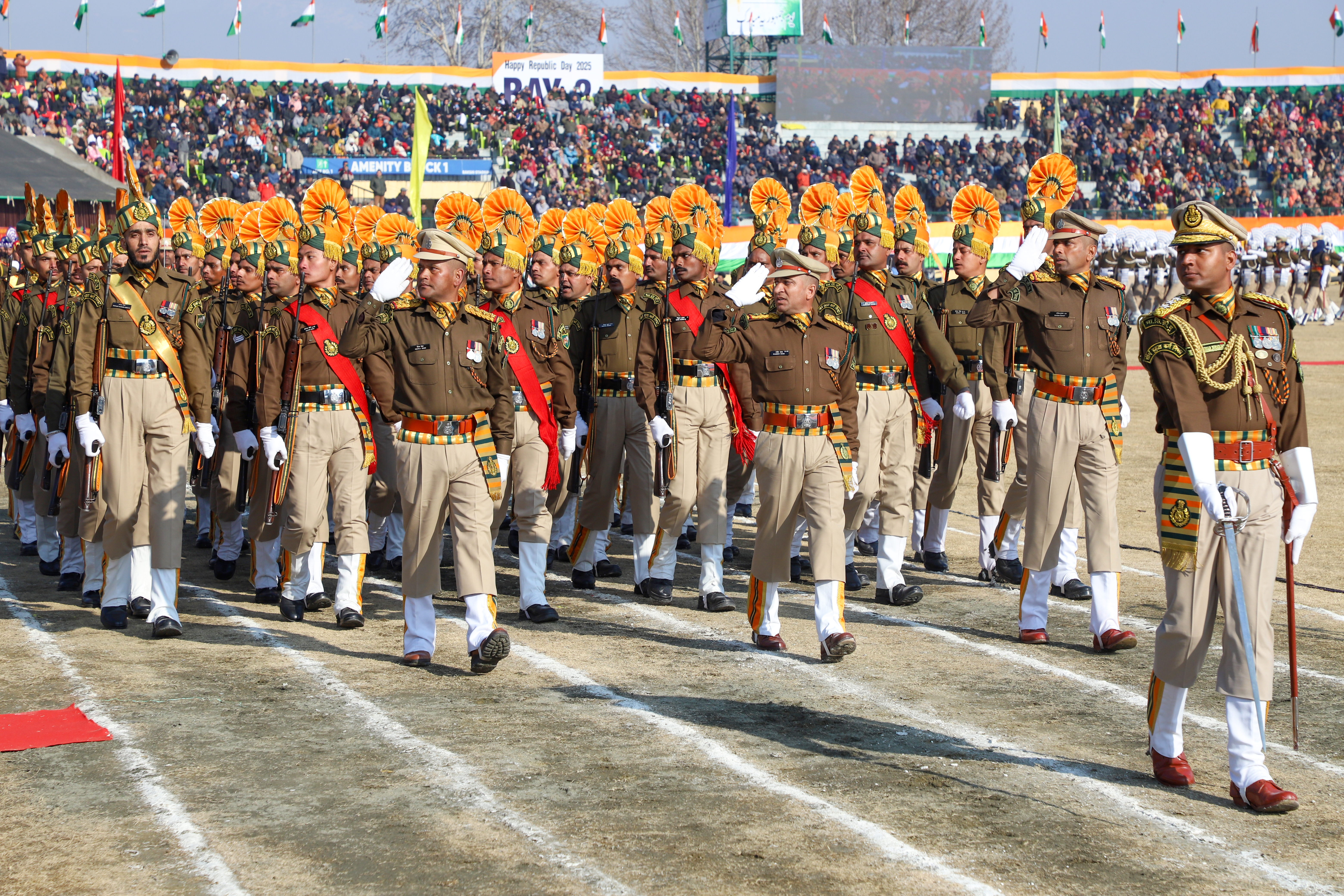 Republic Day celebrations at Bakshi Stadium