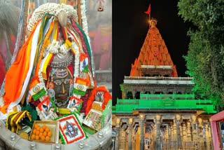 baba mahakal decorated in tricolor