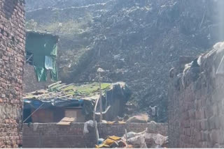 A portion of the Bhalswa landfill in Delhi's Badli Assembly constituency collapsed on Sunday