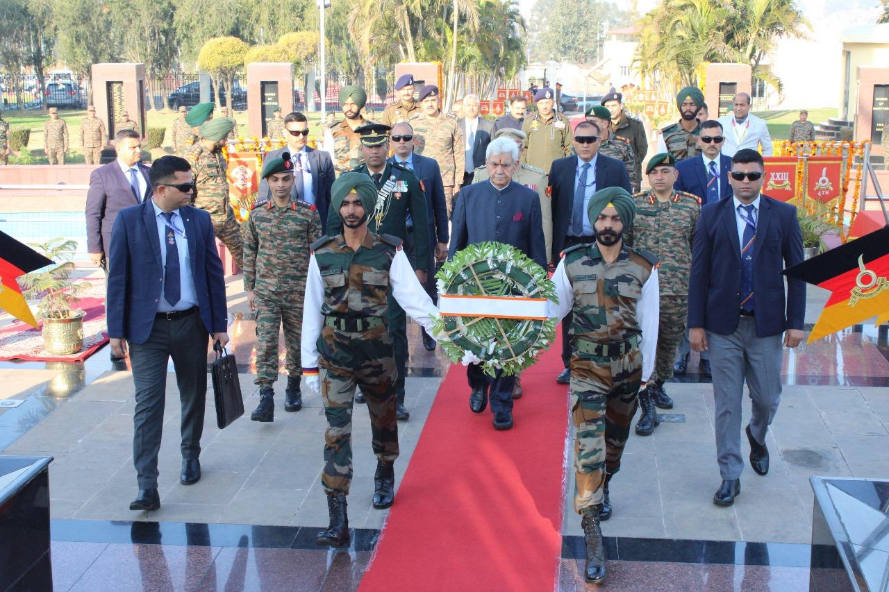 Indian Army celebrated 76th Republic Day at Balidan Stambh