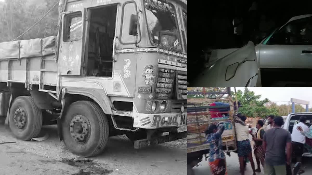 people died  road accidents in AP  ಪ್ರತ್ಯೇಕ ಅಪಘಾತ  ಜನ ಸಾವು  ಹಿಟ್​ ಆ್ಯಂಡ್​ ರನ್