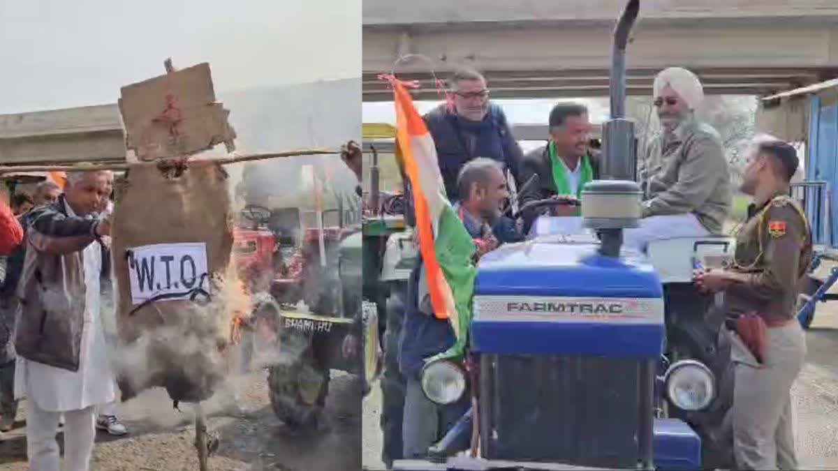 Farmers Protest  Farmers Tractor March